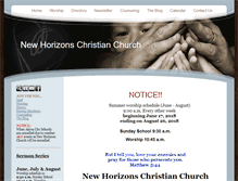 Tablet Screenshot of newhorizonschristian.org